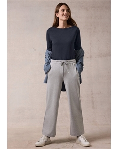 Топ с длинными рукавами MIT U-BOOT-AUSSCHNITT, синий Cecil