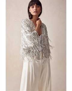 Куртка с бахромой, серебряный Next