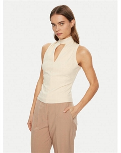 Блузка обычного кроя W5RP05 KCBO2, экрю Guess