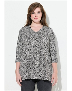 Топ с длинными рукавами FLORAL 3/4 SLEEVE TEE, черный Ulla popken