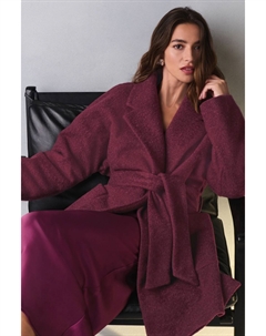 Пальто с поясом, бургундия Next