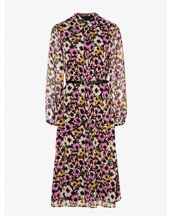 Платье до колена, цвет schwarz/orange/pink More&more