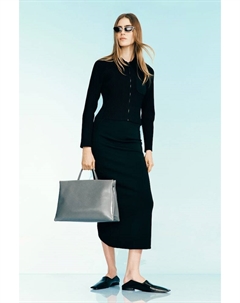 Юбка-Карандаш с декоративными швами, черный H&m