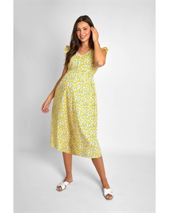 Платье миди для беременных с лимонным принтом, желтый Jojo maman bébé