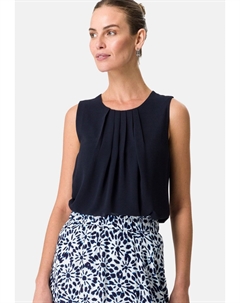 Блуза MIT RUNDHALSAUSSCHNITT, синий Zero