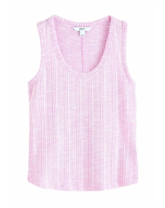 Топ SOFT TOUCH SLEEVELESS SCOOP NECK STRIPED, розовый Next