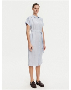 Платье-Рубашка стандартный крой Ess WW0WW44653, голубой Tommy hilfiger