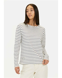 Топ с длинными рукавами GESTREIFTES, белый Camel active