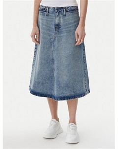 Джинсовая юбка обычного кроя 50530310, синий Hugo