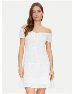 Летнее платье стандартный крой W5GK0A WE340, белый Guess