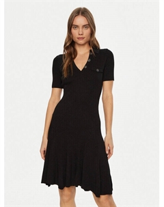 Трикотажное платье обычного кроя W5RK18 Z2U00, черный Guess