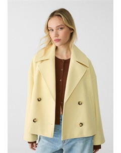 Блейзер SOFT WRAP, светло-желтый Stradivarius