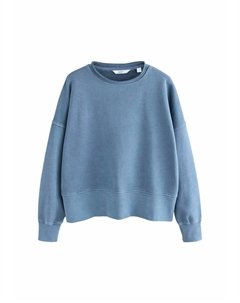 Толстовка RAW HEM DETAIL WASHED CREW NECK, синий Next