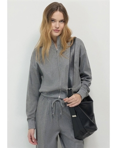 Толстовка на молнии EFFETTO LUMINESCENTE, темно-серый Calliope