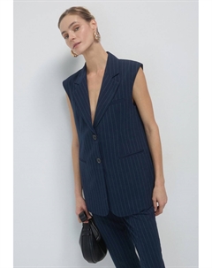 Жилет MONOPETTO GESSATO, темно-синий Calliope