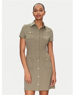 Платье-Рубашка стандартный крой W5GK70 KCBO2, хаки Guess
