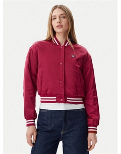 Куртка-Бомбер стандартный крой Satin Coach DW0DW20229, розовый Tommy jeans