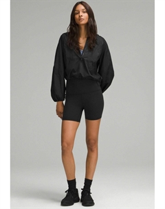 Дождевик/водоотталкивающая куртка CROPPED ANORAK, черный Lululemon