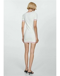 Платье-футляр, кремовый Mango