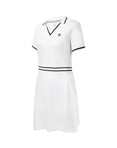 Платье с короткими рукавами женское цвета слоновой кости Fila