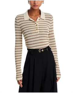 Полосатая рубашка-поло Viola, слоновая кость/кремовый Rag & bone