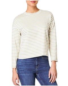 Крутая хлопковая свободная футболка с длинным рукавом, белый Spanx