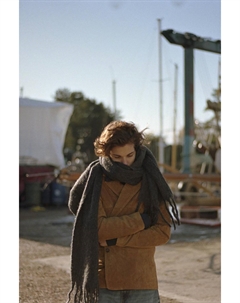 Замшевый пиджак, светлый кэмел Zara