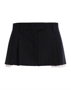 Повседневная юбка женская темно-синяя Miu miu