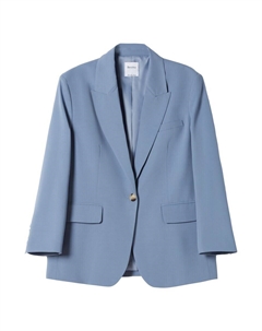 Классический блейзер Blazer, пыльно-голубой Bershka