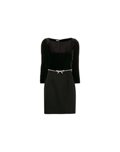 Платье с длинными рукавами женское черное Miu miu