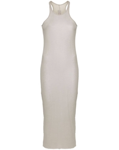 DRKSHDW платье миди в рубчик без рукавов, серый Rick owens