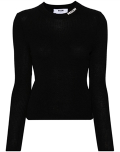 Свитер с логотипом, черный Msgm