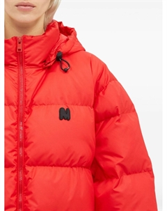 Пуховик на молнии, красный Msgm