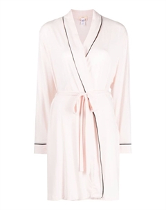 Халат Gisele Tuxedo с контрастной отделкой, розовый Eberjey