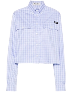Клетчатая рубашка, синий Miu miu