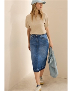 Джинсовая юбка MIDI, деним Cecil