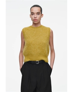 Вязаный мохеровый свитер, желтый Cos