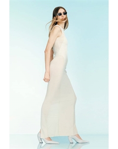 Облегающее платье с прозрачными деталями, бежевый H&m