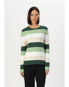 Джемпер STRUCTURED STRIPED, темно-зеленый Tom tailor
