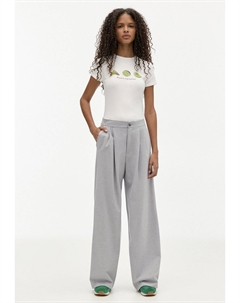 Брюки, светло-серый Pull & bear