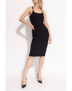 Платье-миди из эластичного трикотажа в рубчик, черный Michael michael kors