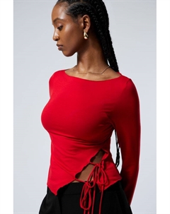 Топ с завязками по бокам, красный Weekday