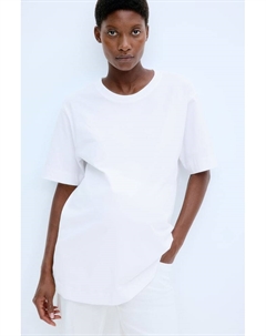Футболка Mom свободного кроя, белый H&m
