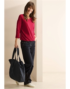 Топ с длинными рукавами IM-LOOK, темно-красный Cecil