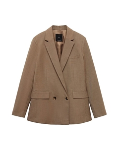 Блейзер CHARLOTE, цвет Light brown/Dark brown Mango