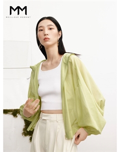 Летняя короткая куртка женская, горчично-желтый Mai meng