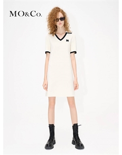 Платье с контрастным краем, кремовый Moco