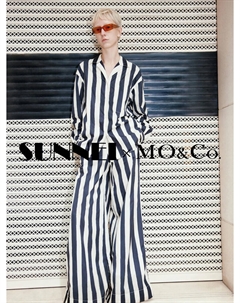 Широкие брюки с высокой талией, черный Moco