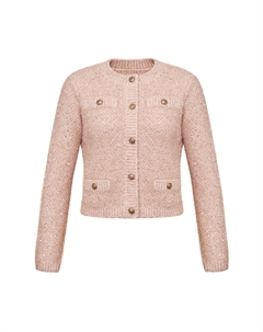 Кардиган с металлической пряжкой, розовый Deep breath