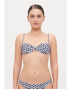 Верх бикини PRINTED UNDERWIRE, синий Tory burch